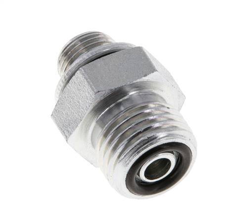 UNF 9/16''-18 x G 1/8'' Verzinkt Stalen Borstnippel ORFS 630 Bar - Hydrauliek