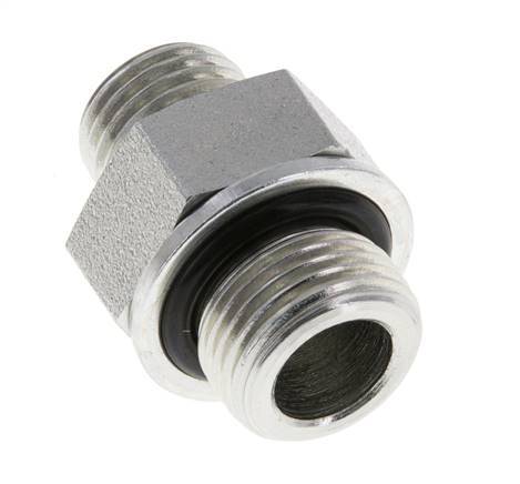 UNF 9/16''-18 x G 3/8'' Verzinkt Stalen Borstnippel ORFS 630 Bar - Hydrauliek