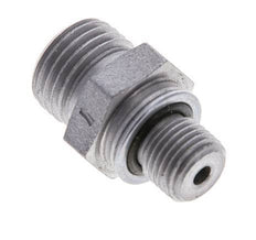 UNF 9/16''-18 x M10x1 Zinc plated Steel Double Nipple ORFS 630 Bar - Hydraulic