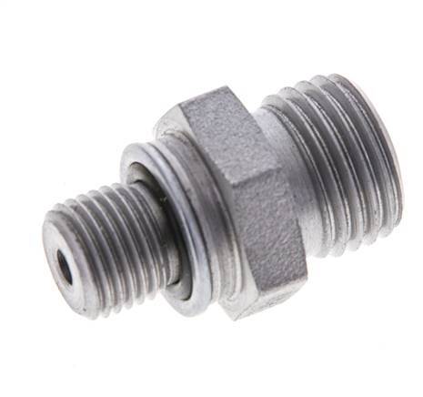 UNF 9/16''-18 x M10x1 Verzinkt Stalen Borstnippel ORFS 630 Bar - Hydrauliek