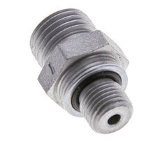 UNF 9/16''-18 x M10x1 Zinc plated Steel Double Nipple ORFS 630 Bar - Hydraulic