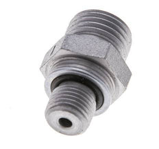 UNF 9/16''-18 x M10x1 Zinc plated Steel Double Nipple ORFS 630 Bar - Hydraulic