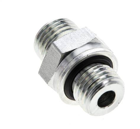 UNF 9/16''-18 x M14x1.5 Verzinkt Stalen Borstnippel ORFS 630 Bar - Hydrauliek