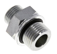 UN 11/16''-16 x G 1/2'' Zinc plated Steel Double Nipple ORFS 630 Bar - Hydraulic