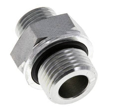 UN 11/16''-16 x G 1/2'' Zinc plated Steel Double Nipple ORFS 630 Bar - Hydraulic
