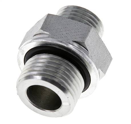 UN 11/16''-16 x G 1/2'' Verzinkt Stalen Borstnippel ORFS 630 Bar - Hydrauliek