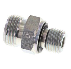 UN 11/16''-16 x G 1/4'' Verzinkt Stalen Borstnippel ORFS 630 Bar - Hydrauliek