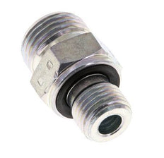 UN 11/16''-16 x G 1/4'' Verzinkt Stalen Borstnippel ORFS 630 Bar - Hydrauliek