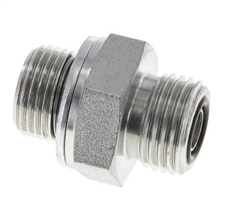 UN 11/16''-16 x G 3/8'' Verzinkt Stalen Borstnippel ORFS 630 Bar - Hydrauliek