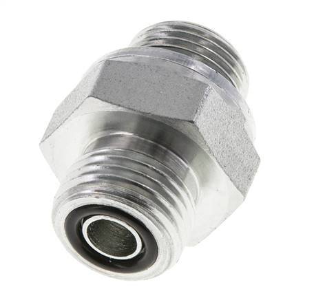 UN 11/16''-16 x G 3/8'' Verzinkt Stalen Borstnippel ORFS 630 Bar - Hydrauliek