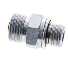 UN 11/16''-16 x M14x1.5 Verzinkt Stalen Borstnippel ORFS 630 Bar - Hydrauliek