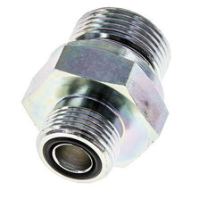 UN 13/16''-16 x G 3/4'' Zinc plated Steel Double Nipple ORFS 400 Bar - Hydraulic