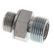 UN 13/16''-16 x G 3/8'' Verzinkt Stalen Borstnippel ORFS 630 Bar - Hydrauliek