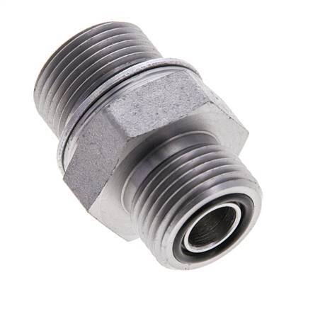 UN 13/16''-16 x M22x1.5 Verzinkt Stalen Borstnippel ORFS 630 Bar - Hydrauliek