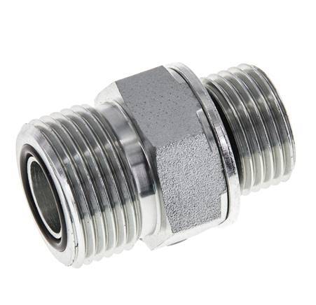 UNS 1''-14 x G 1/2'' Verzinkt Stalen Borstnippel ORFS 400 Bar - Hydrauliek