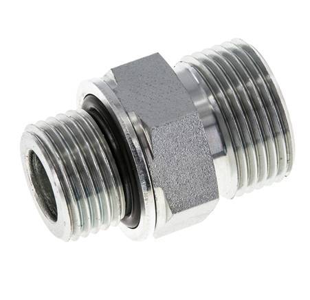 UNS 1''-14 x G 1/2'' Verzinkt Stalen Borstnippel ORFS 400 Bar - Hydrauliek