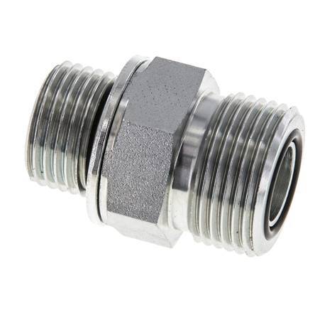 UNS 1''-14 x G 1/2'' Verzinkt Stalen Borstnippel ORFS 400 Bar - Hydrauliek