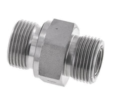 UNS 1''-14 x G 3/4'' Zinc plated Steel Double Nipple ORFS 400 Bar - Hydraulic