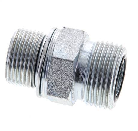 UNS 1''-14 x M22x1.5 Verzinkt Stalen Borstnippel ORFS 400 Bar - Hydrauliek