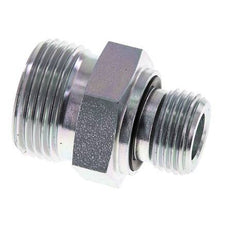 UN 1-3/16''-12 x G 1/2'' Verzinkt Stalen Borstnippel ORFS 400 Bar - Hydrauliek