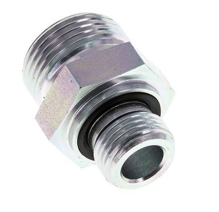 UN 1-3/16''-12 x G 1/2'' Verzinkt Stalen Borstnippel ORFS 400 Bar - Hydrauliek