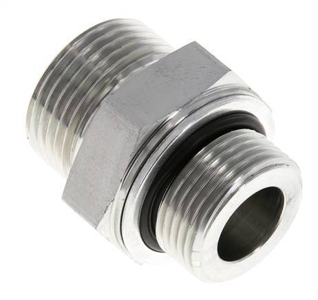 UN 1-3/16''-12 x G 3/4'' Verzinkt Stalen Borstnippel ORFS 400 Bar - Hydrauliek
