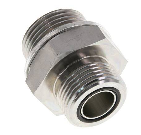 UN 1-3/16''-12 x G 1'' Verzinkt Stalen Borstnippel ORFS 400 Bar - Hydrauliek