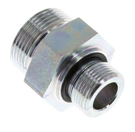 UN 1-7/16''-12 x G 3/4'' Verzinkt Stalen Borstnippel ORFS 400 Bar - Hydrauliek