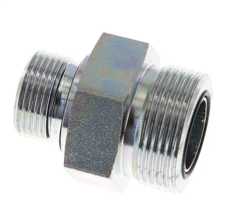 UN 1-7/16''-12 x G 3/4'' Verzinkt Stalen Borstnippel ORFS 400 Bar - Hydrauliek