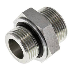 UN 1-7/16''-12 x G 1'' Verzinkt Stalen Borstnippel ORFS 400 Bar - Hydrauliek