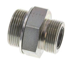 UN 1-7/16''-12 x G 1 1/4'' Zinc plated Steel Double Nipple ORFS 250 Bar - Hydraulic