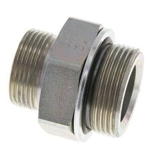 UN 1-7/16''-12 x G 1 1/4'' Zinc plated Steel Double Nipple ORFS 250 Bar - Hydraulic