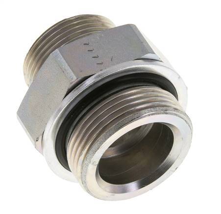 UN 1-7/16''-12 x G 1 1/4'' Verzinkt Stalen Borstnippel ORFS 250 Bar - Hydrauliek