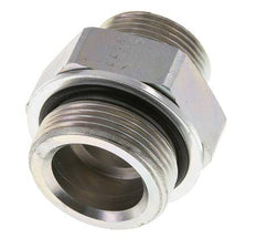 UN 1-7/16''-12 x G 1 1/4'' Zinc plated Steel Double Nipple ORFS 250 Bar - Hydraulic
