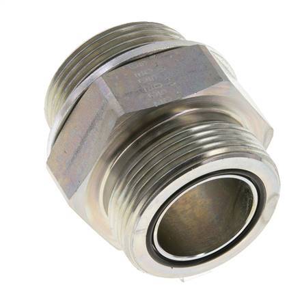 UN 1-11/16''-12 x G 1 1/4'' Verzinkt Stalen Borstnippel ORFS 250 Bar - Hydrauliek