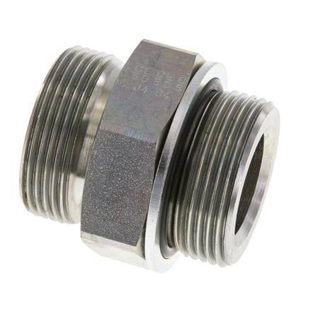 UN 1-11/16''-12 x G 1 1/4'' Verzinkt Stalen Borstnippel ORFS 250 Bar - Hydrauliek