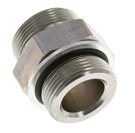 UN 1-11/16''-12 x G 1 1/4'' Verzinkt Stalen Borstnippel ORFS 250 Bar - Hydrauliek