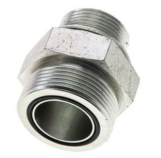 UN 1-11/16''-12 x M33x2 Verzinkt Stalen Borstnippel ORFS 250 Bar - Hydrauliek