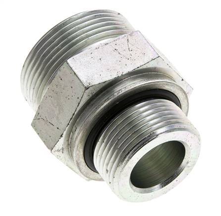 UN 1-11/16''-12 x M33x2 Verzinkt Stalen Borstnippel ORFS 250 Bar - Hydrauliek