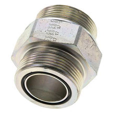 UN 1-11/16''-12 x M42x2 Verzinkt Stalen Borstnippel ORFS 250 Bar - Hydrauliek