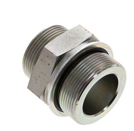 UN 1-11/16''-12 x M48x2 Verzinkt Stalen Borstnippel ORFS 250 Bar - Hydrauliek