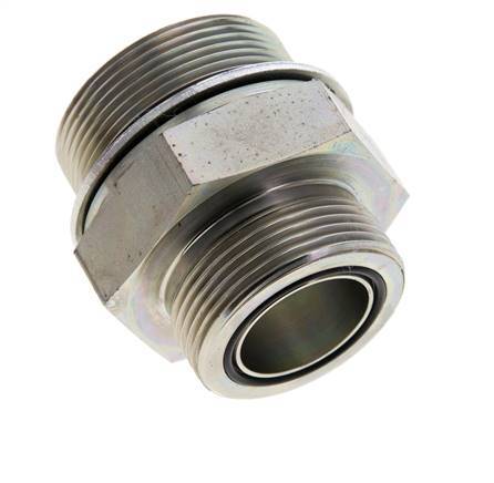 UN 1-11/16''-12 x M48x2 Verzinkt Stalen Borstnippel ORFS 250 Bar - Hydrauliek