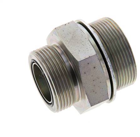 UN 1-11/16''-12 x M48x2 Verzinkt Stalen Borstnippel ORFS 250 Bar - Hydrauliek