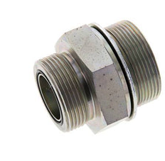 UN 1-11/16''-12 x M48x2 Verzinkt Stalen Borstnippel ORFS 250 Bar - Hydrauliek