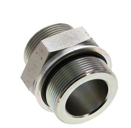 UN 1-11/16''-12 x M48x2 Verzinkt Stalen Borstnippel ORFS 250 Bar - Hydrauliek