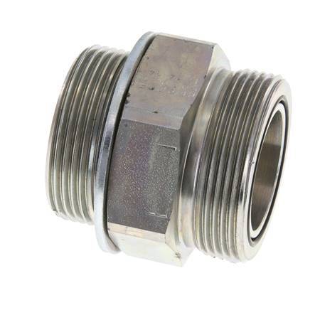 UN 2''-12 x G 1 1/2'' Verzinkt Stalen Borstnippel ORFS 250 Bar - Hydrauliek