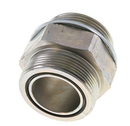 UN 2''-12 x G 1 1/2'' Verzinkt Stalen Borstnippel ORFS 250 Bar - Hydrauliek