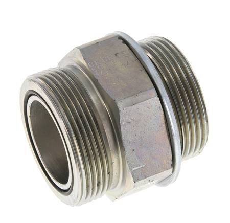 UN 2''-12 x G 1 1/2'' Verzinkt Stalen Borstnippel ORFS 250 Bar - Hydrauliek