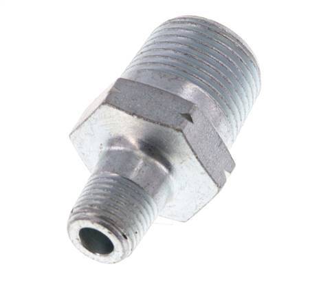 R 3/8'' x R 1/8'' Verzinkt Gietijzeren Borstnippel 25 Bar