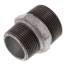 R 1 1/2'' x R 1 1/4'' Zinc plated Cast iron Double Nipple 25 Bar
